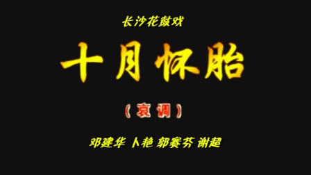长沙花鼓戏《十月怀胎·哀调》邓建华卜艳郭赛芬谢超经典演绎，孝道主题戏曲在线下载